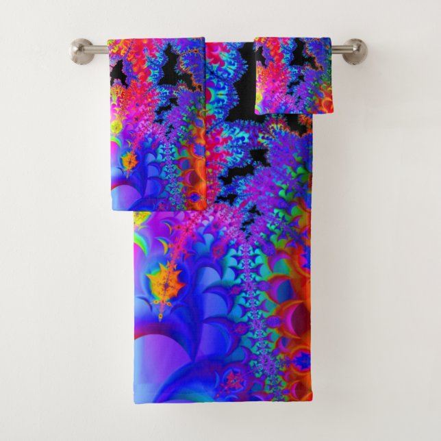 Conjunto De Toalhas Tie Dye Fractal (Insitu)