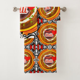 Conjunto De Toalhas tigela de chili