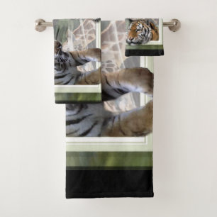 Conjunto De Toalhas Tiger Giraffe Zebra Lovers