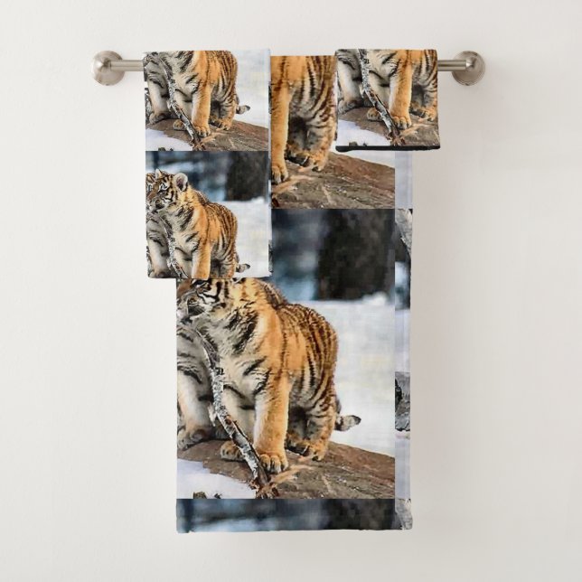 Conjunto De Toalhas Tiger Lovers (Insitu)