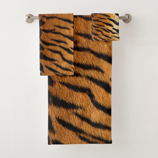 Conjunto De Toalhas Tiger Skin Impressão (Insitu)