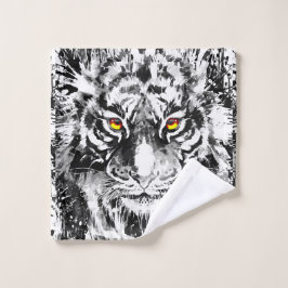 Conjunto De Toalhas Tiger Towel | Desenho do Tigre | Preto e Branco