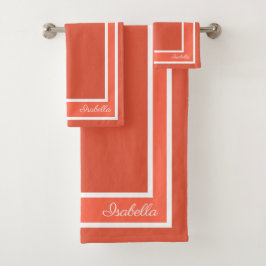 Conjunto De Toalhas Tigerlily Moderna Simples