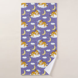 Conjunto De Toalhas Tigre adormecido de desenho animado