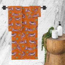 Tigres da Selva Boho Laranja Rosa