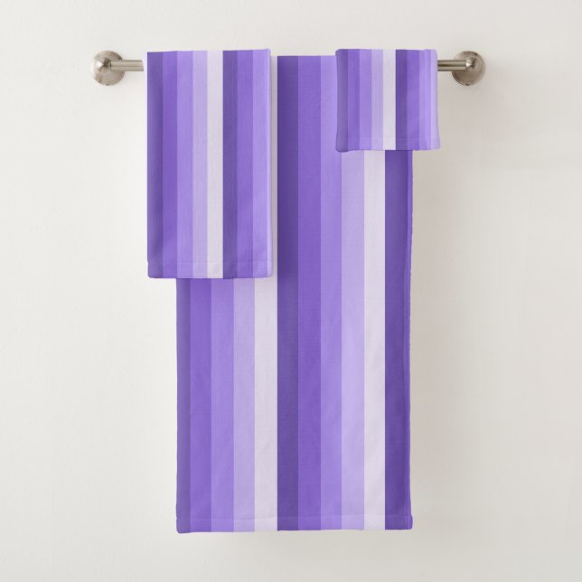 Conjunto De Toalhas Tiras de sombra violeta (Insitu)
