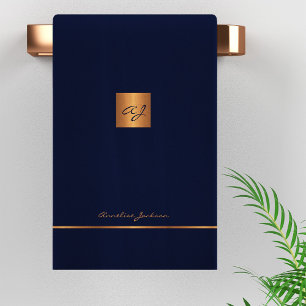 Conjunto De Toalhas Tiras quic de ouro marinho modernas e elegantes