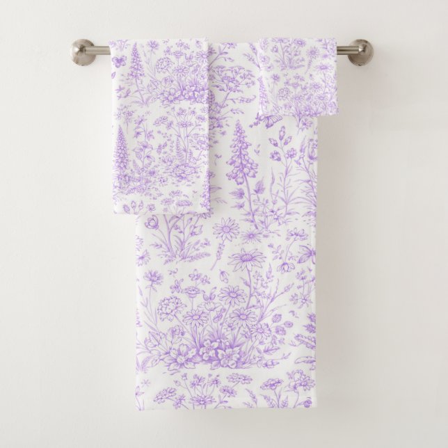 Conjunto De Toalhas Toalete de Lavanda (Insitu)