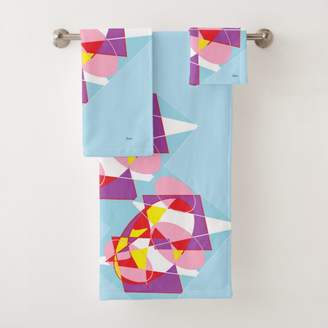 Conjunto De Toalhas Toalha: Desenhos abstratos (Insitu)