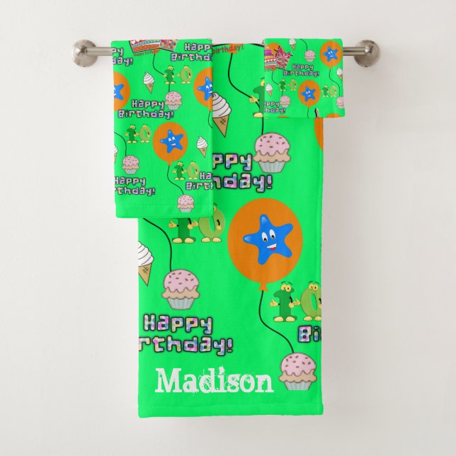 Conjunto De Toalhas Toalhas, #10 Feliz 10º Aniversário (Insitu)