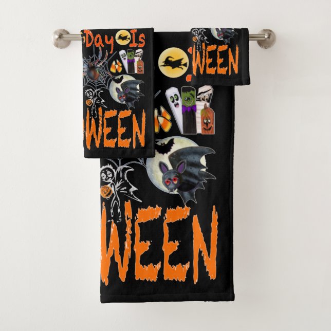 Conjunto De Toalhas Todo Dia É Halloween (Insitu)