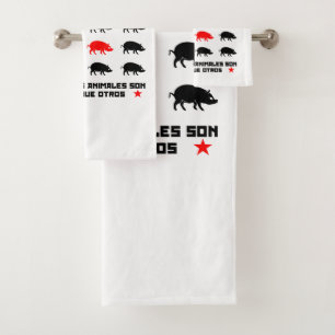 Conjunto De Toalhas Todos os los animales filho iguales 2