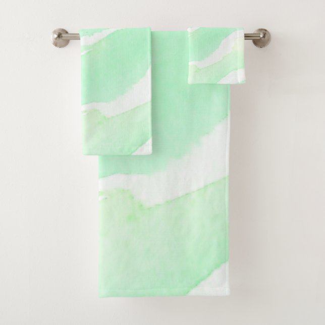 Conjunto De Toalhas Tons de Praia em Aquarela (Insitu)