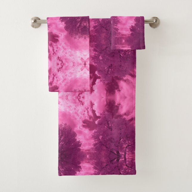 Conjunto De Toalhas Tons Pastel Infravermelho Nuvem (Insitu)