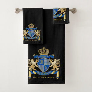 Conjunto De Toalhas Tornar o seu próprio e Dourado emblema Casaco de