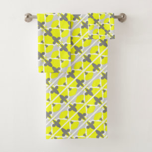 Conjunto De Toalhas Torneiras de Abstrato de Arte Branca de Cinza Amar
