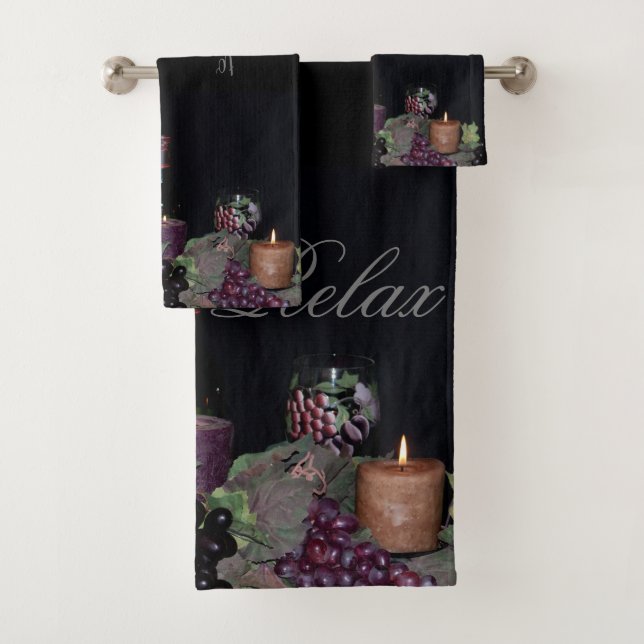 Conjunto De Toalhas Torneiras, vinho e velas (Insitu)