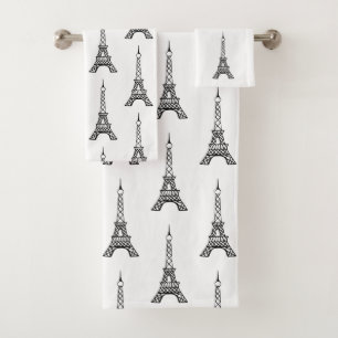 Conjunto De Toalhas Torre Branca de Torre Eiffel Torre Bandas Torres B