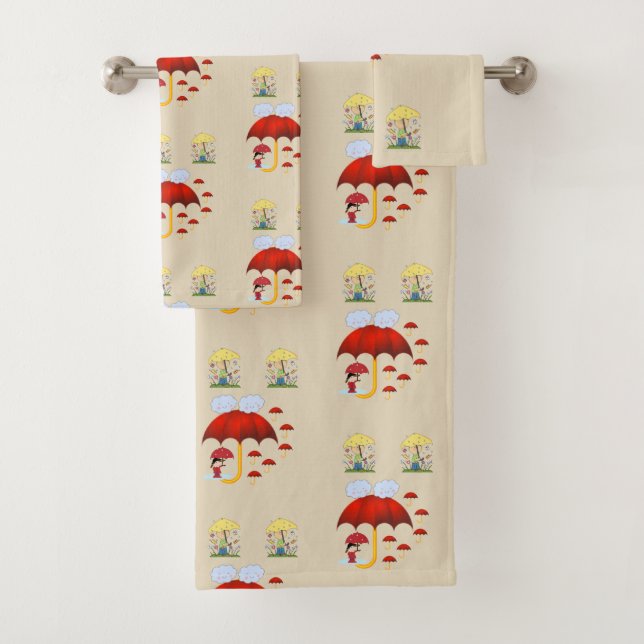 Conjunto De Toalhas Torre de Banheiro Chove (Insitu)
