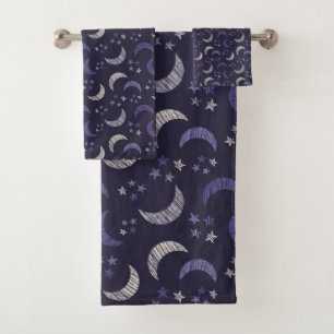Conjunto De Toalhas Torre de banho, estrelas da lua design
