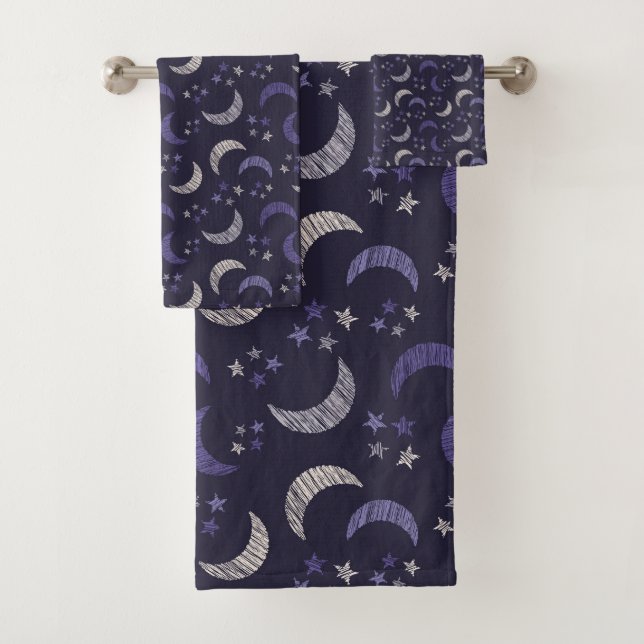 Conjunto De Toalhas Torre de banho, estrelas da lua design (Insitu)