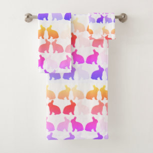 Conjunto De Toalhas Torre de Coelho Páscoa Coelhinho Coelhinho Coelho
