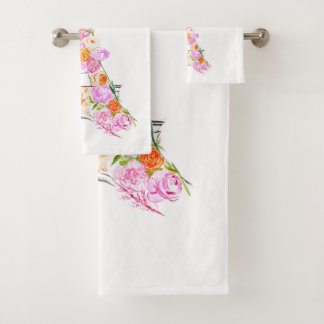 Conjunto De Toalhas Torre Eiffel floral