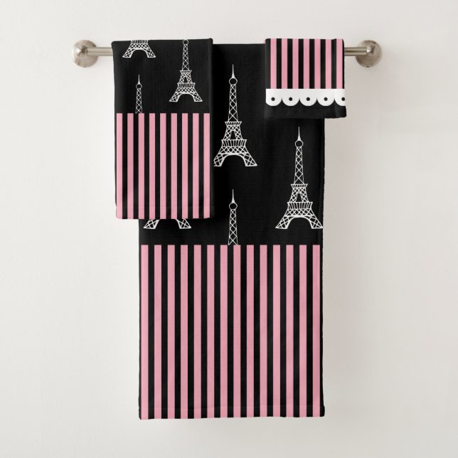 Conjunto De Toalhas Torre Eiffel Torre Bath Towels Set Gift (Insitu)