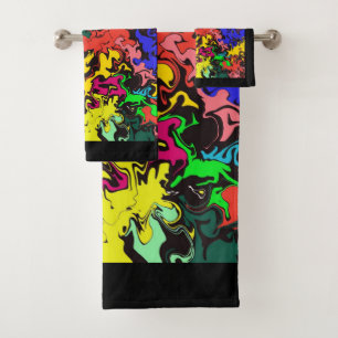 Conjunto De Toalhas Torres Coloridos abstrato /