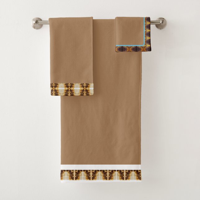 Conjunto De Toalhas Torres de Banho Elegante Marrom (Insitu)