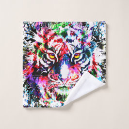 Conjunto De Toalhas Torres Tiger | Desenho Colorido | Abstrato Art