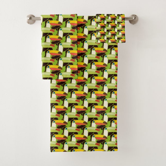 Conjunto De Toalhas Toucans colorido (Insitu)