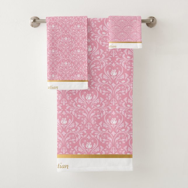 Conjunto De Toalhas TOWEL PERSONALIZADO DO DIAMANTE DE PINCO bonito (Insitu)