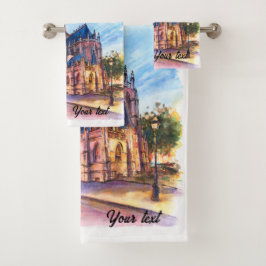 Conjunto De Toalhas Trabalho de arte de Aquarela monograma para viajan