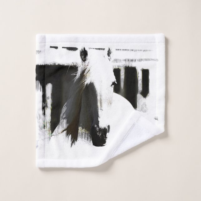 Conjunto De Toalhas Trabalho de arte de Leão Branco (Pano de lavar)