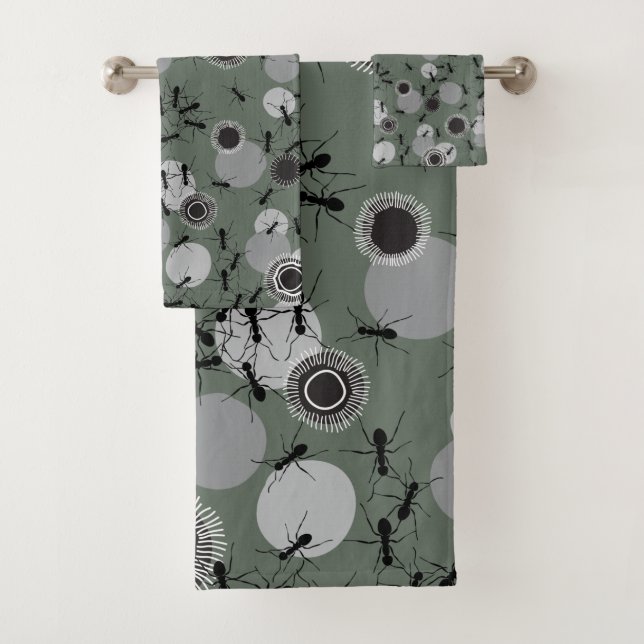 Conjunto De Toalhas Trabalho em equipe. Formigas trabalhando (Insitu)