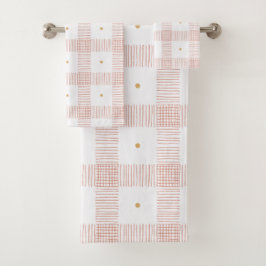 Conjunto De Toalhas Traços de xadrez