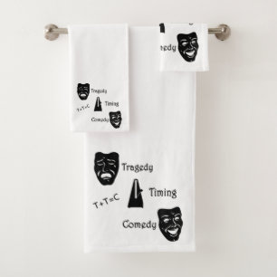 Conjunto De Toalhas Tragédia + Timing Igual ao Teatro de Comédia