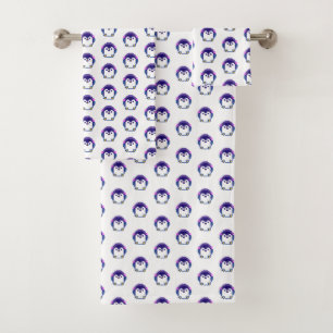 Conjunto De Toalhas Travesseiro decorativo de bebê pinguim em forma de