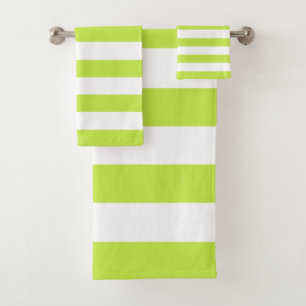 Conjunto De Toalhas Trendy Bright Summer Verdes limões Stripes