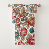 Trendy Colorful Boho Floral White Fundo