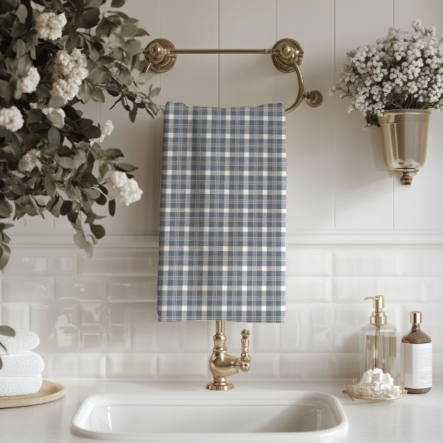Conjunto De Toalhas Trendy Grey Plaid Tartan Towels Sleek Subtle Look (Trendy Grey Plaid Tartan Towels Sleek Subtle Look)