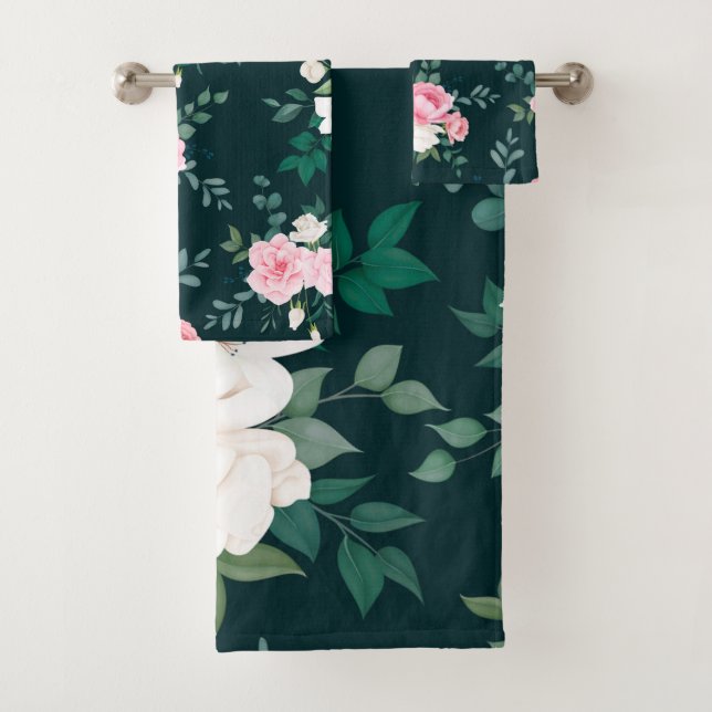 Conjunto De Toalhas Trendy Pink White Flórida  (Insitu)