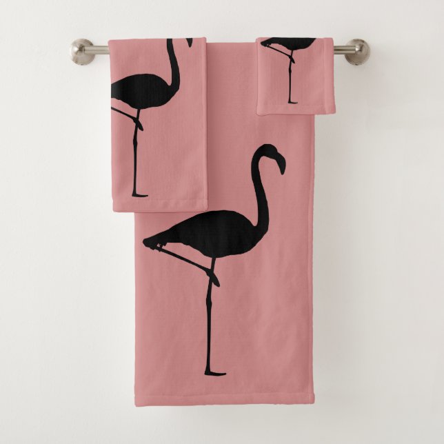 Conjunto De Toalhas Três flamingos (Insitu)