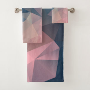 Conjunto De Toalhas Triângulos geométricos poligonais colores brilha