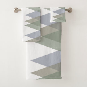 Conjunto De Toalhas Triângulos Khaki