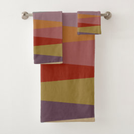 Conjunto De Toalhas Triângulos Modernos Coloridos do Século médio