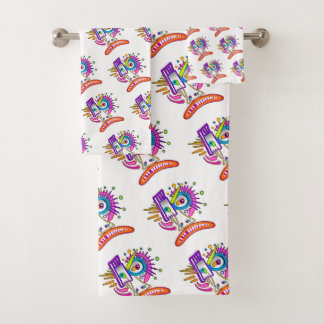 CONJUNTO DE TOALHAS TRIBAL FROWNIE EMOJI MEEMOGIE