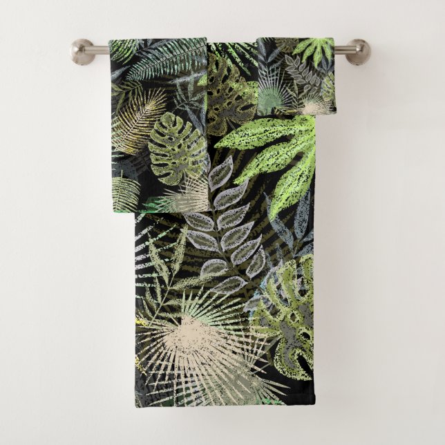 Conjunto De Toalhas Tropical deixa verde (Insitu)