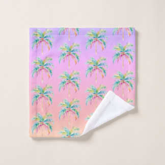 Conjunto De Toalhas Tropical Sunset Palm Tree 